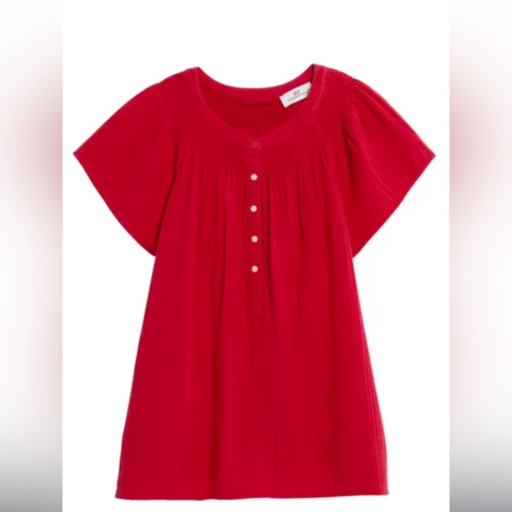 vineyard vines Gauze Flutter Sleeve Top